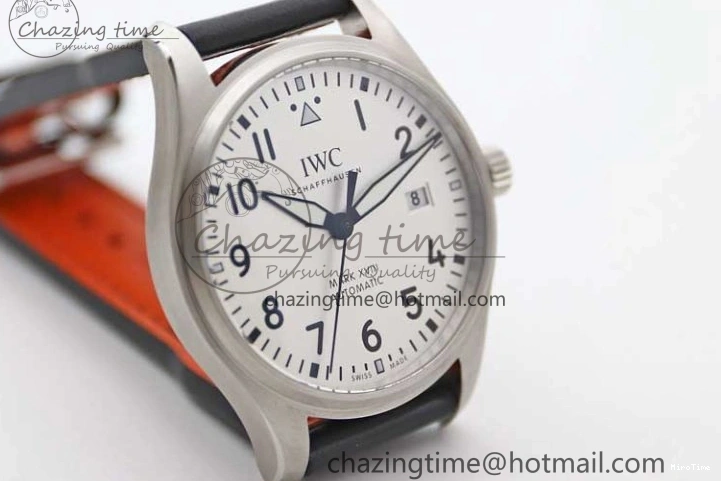 MIROTIME 0131 UrbanStyle Mark XVIII IW327012 SS M+F 1:1 Best Edition White Dial on Black Leather Strap A 7054